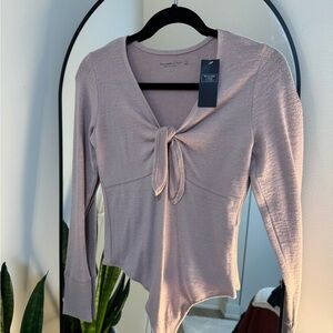 Abercrombie Women's Tie-Front Top in Pink